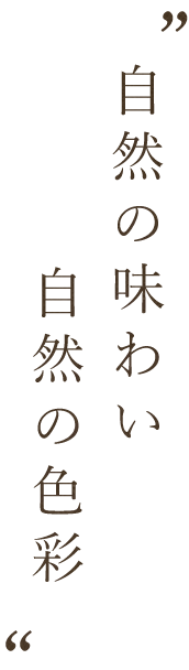 自然の味わい自然の色彩